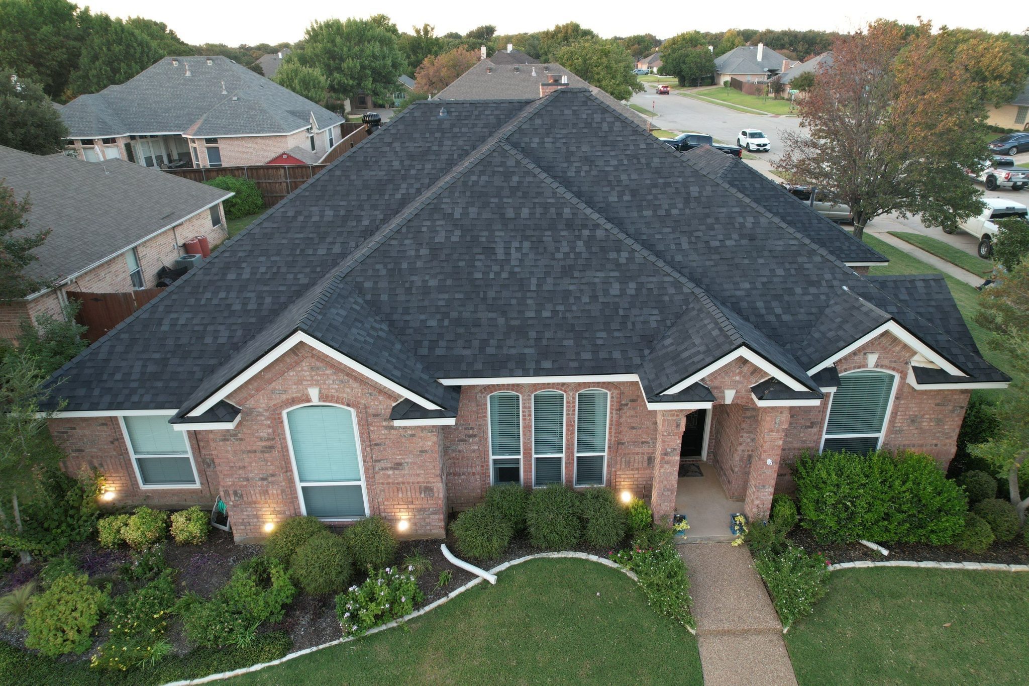 Completed Firefighter Roofing roof replacement in North Richland Hills