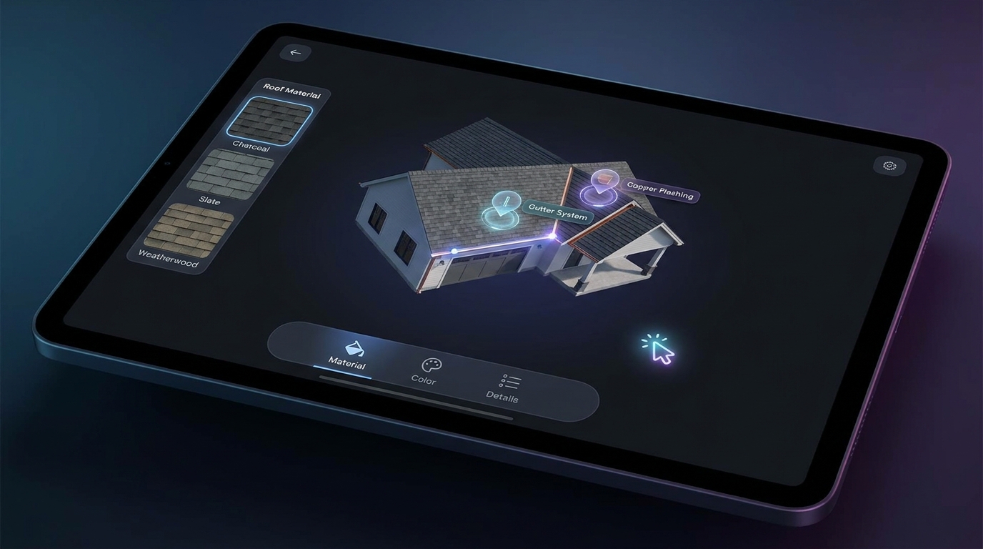 3D roof model preview